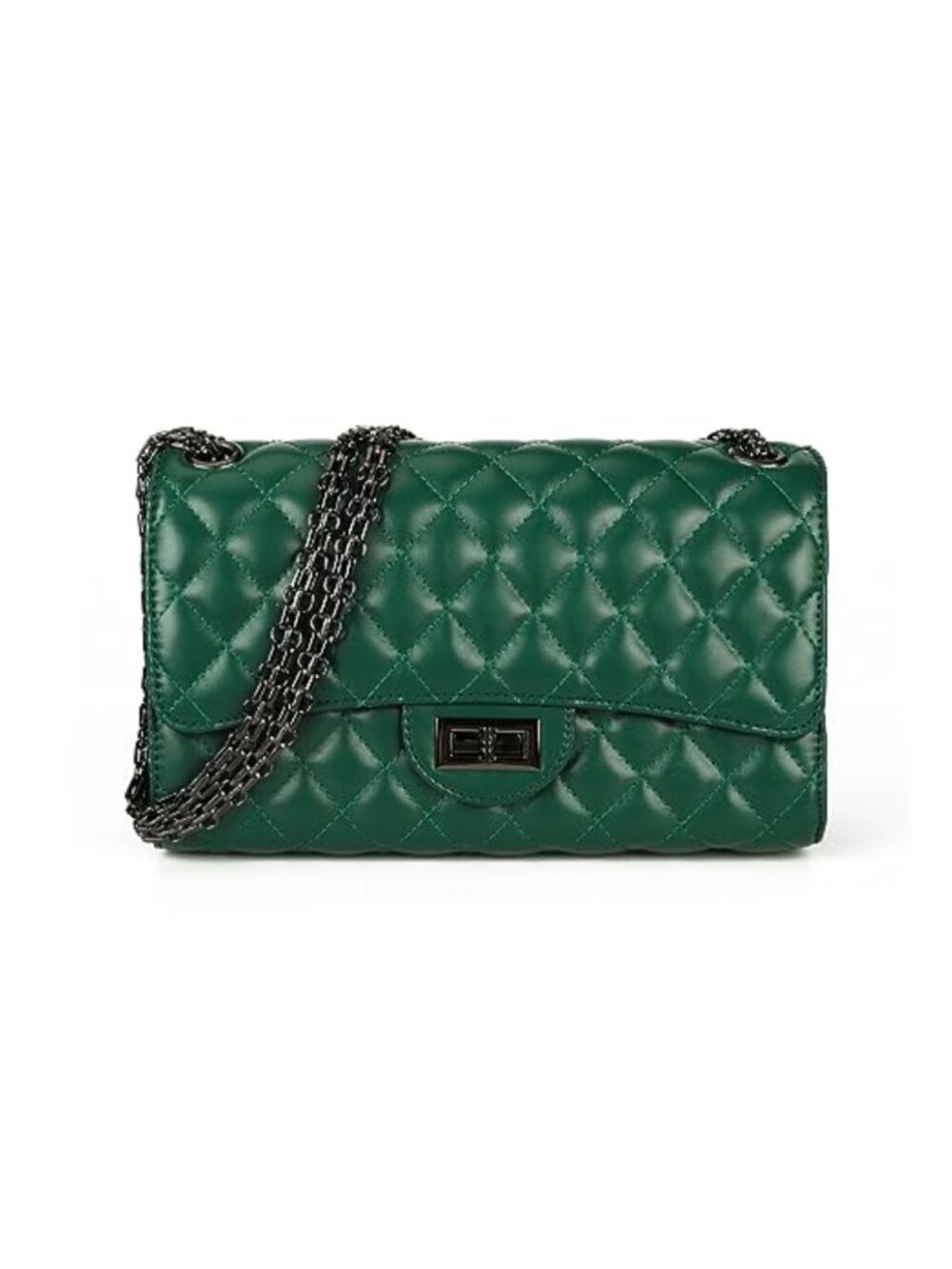 Quilted Crossbody Bag Chain Strap Adjustable Shoulder Purse Clutch